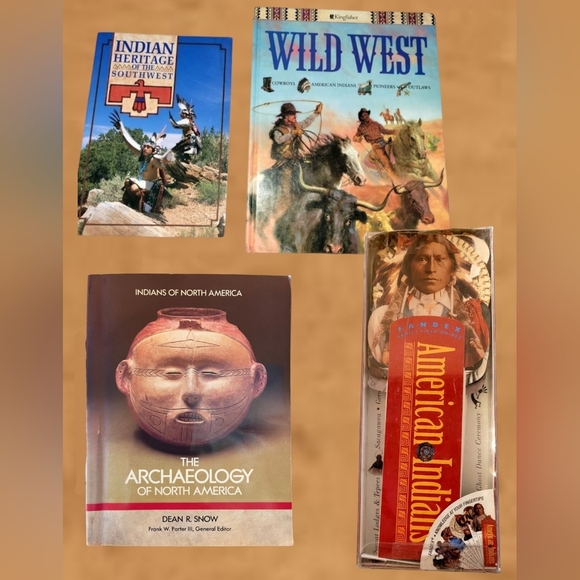 LOT Of 4 BOOKS/FANDEX INDIAN HERITAGE ~ WILD WEST ~ ARCHAEOLOGYOF NORTH AMERICA - Picture 1 of 6